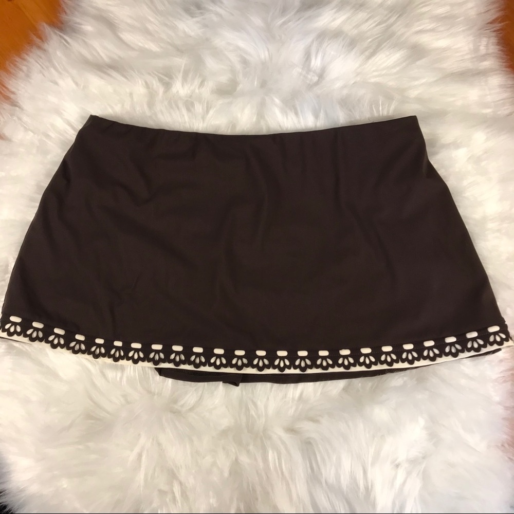 Profile By Gottex Swim Skort Bottom size 6 Brown NWT